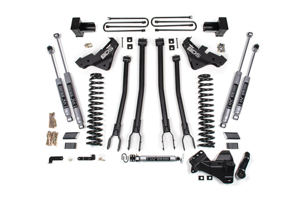 23-26 Ford F-250/F-350 Super Duty 4WD 5 Inch 4-Link Suspension Lift Kit, 3 Inch Rear, Block, Gas - Fox 2.5 IFP Performance Series Shocks BDS Suspension