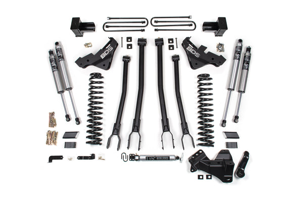 23-26 Ford F-250/F-350 Super Duty 4WD 5 Inch 4-Link Suspension Lift Kit, 4 Inch Rear, Leaf Spring, Gas - NX2 Nitro Series Shocks BDS Suspension