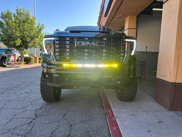 24-26 GMC Sierra 2500/3500 Behind the Grille Light Bar Mount Kit for Baja Designs 40 inch Light Bar