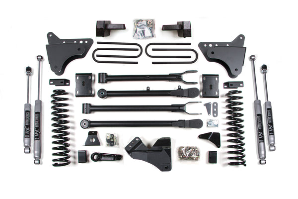 4 Inch Lift Kit w/ 4-Link Ford F250/F350 Super Duty 11-16 4WD Gas Block BDS Suspension