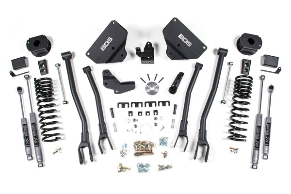 4 Inch Lift Kit w/ 4-Link Ram 2500 w/ Rear Air Ride 14-18 4WD Gas BDS Suspension