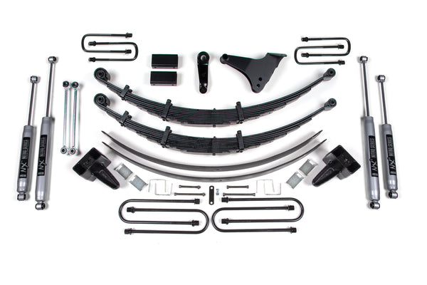 6 Inch Lift Kit Ford F250/F350 Super Duty 99-04 4WD Square U Bolt Leaf Springs BDS Suspension