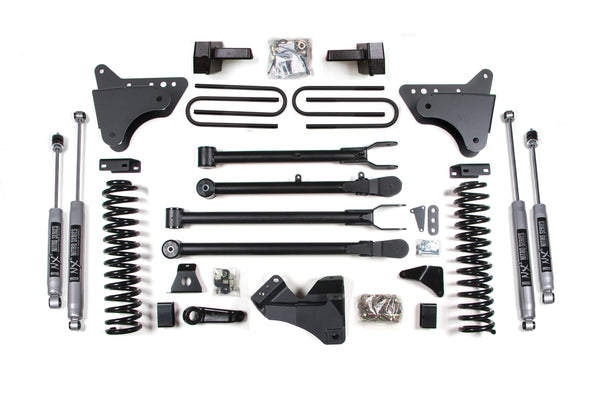6 Inch Lift Kit w/ 4-Link Ford F250/F350 Super Duty 05-07 4WD Gas 5 Inch Block without Overload BDS Suspension
