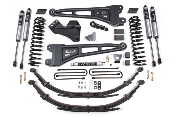 6 Inch Lift Kit w/ Radius Arm Ford F250/F350 Super Duty 08-10 4WD Diesel Leaf Spring BDS Suspension