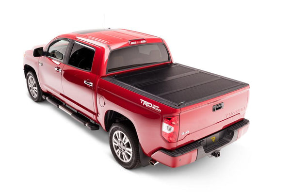 BAKFlip G2 Hard Folding Truck Bed Cover Rail Mounts Near Top of Bed Rail Rails Can Be Lowered Using Drop Down Brackets 2007-2021 Toyota Tundra with Deck Rail System without Trail Special Edition Storage Boxes BAK
