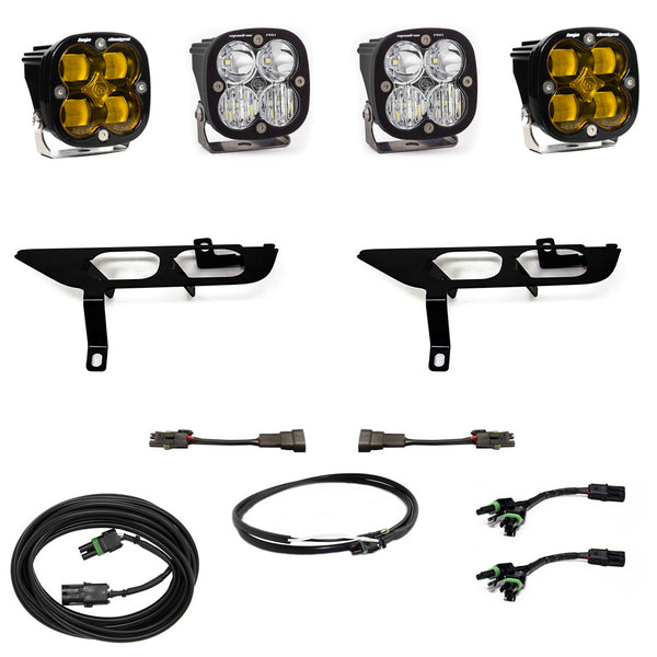 F-150 Fog Pocket Kit SAE Amber/Sport DC 21-On Ford F-150 Baja Designs